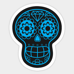 Sugarskull Blue Sticker